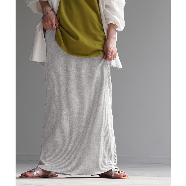 メランジホワイト | スカート タイトスカート ロングスカート | HUG.U
