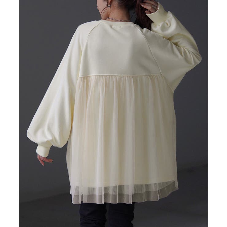 オフホワイト | スウェット チュール ロンT | HUG.U