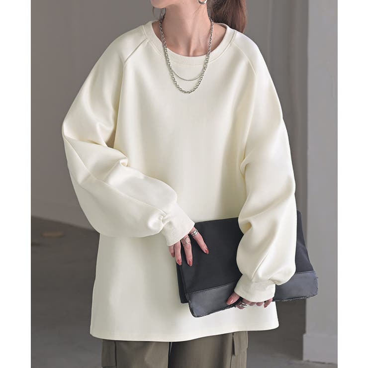 ホワイト | スウェット ダンボール チュニック | HUG.U