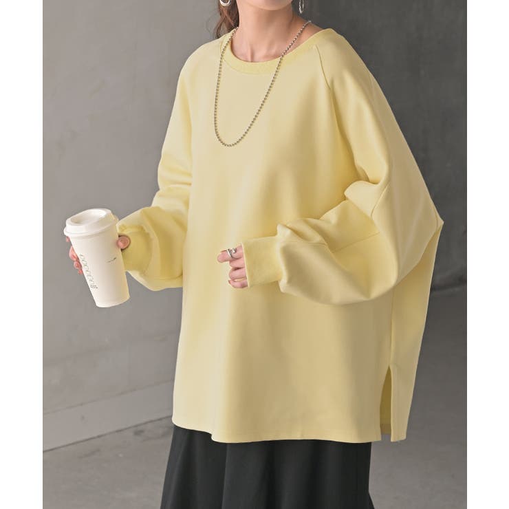 レモンイエロー | スウェット ダンボール チュニック | HUG.U