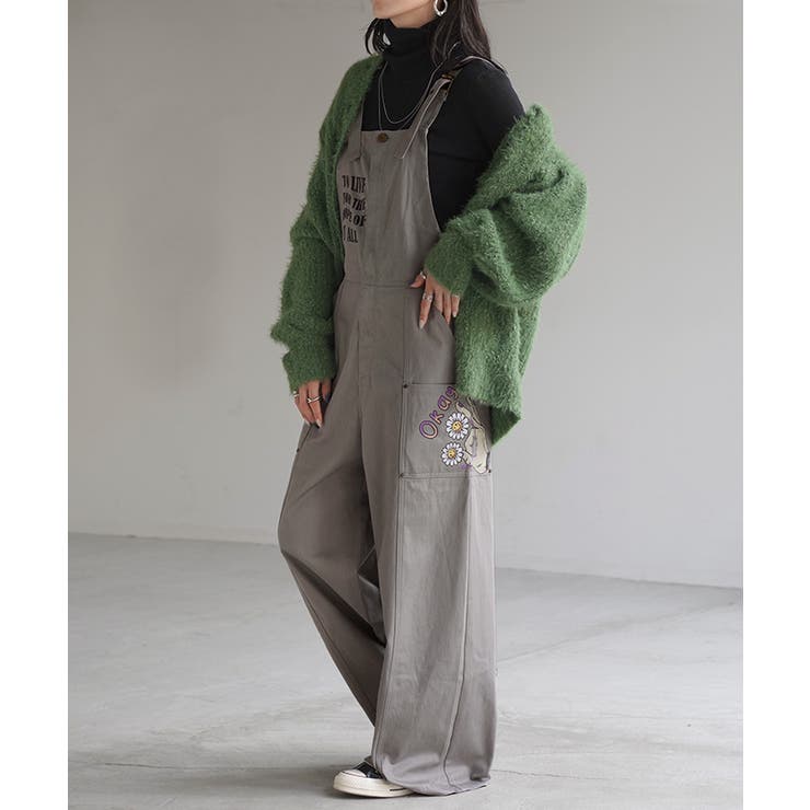 グレー | サロペット 綿100％ プリント | HUG.U