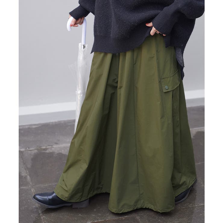 カーキ | スカート 撥水 ロング | HUG.U
