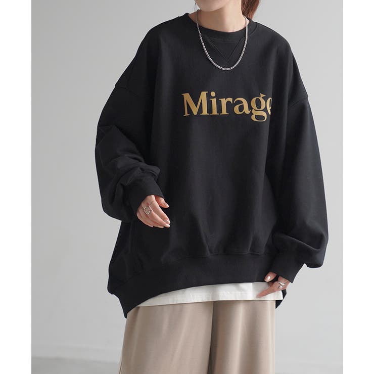 ブラック | スウェット ロゴ ロング | HUG.U