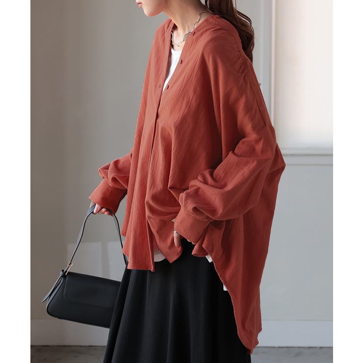 テラコッタ | シャツ 微起毛 トップス | HUG.U