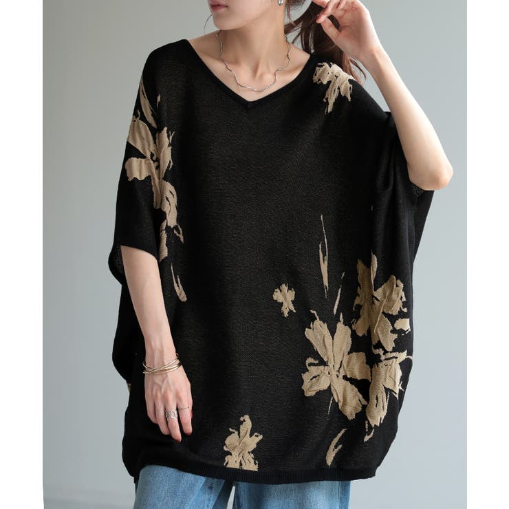 MIU MIU ネイビー サマーニット 花 しまむら〗トレンドの花柄ニットが1969円！？これは買い！高見え