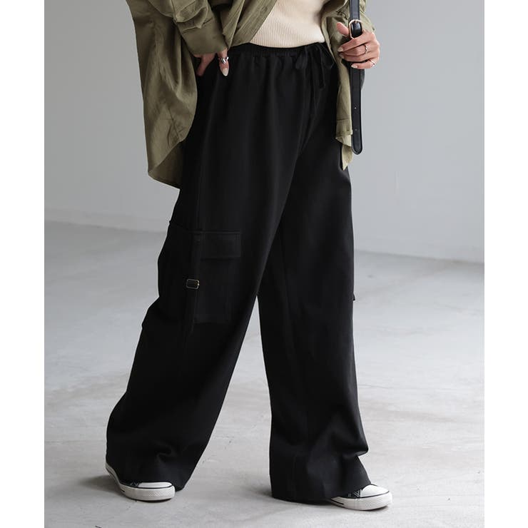 ブラック | パンツ カーゴ ワイド | HUG.U