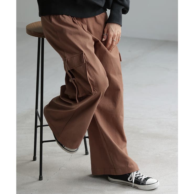 キャメルブラウン | パンツ カーゴ ワイド | HUG.U
