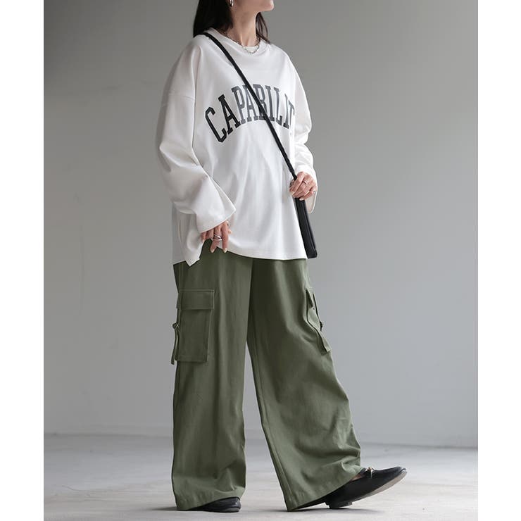 アッシュグリーン | パンツ カーゴ ワイド | HUG.U