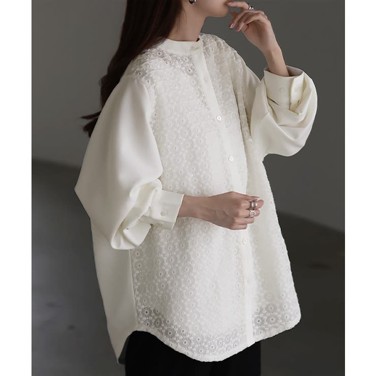 ホワイト | シャツ レディース レース | HUG.U