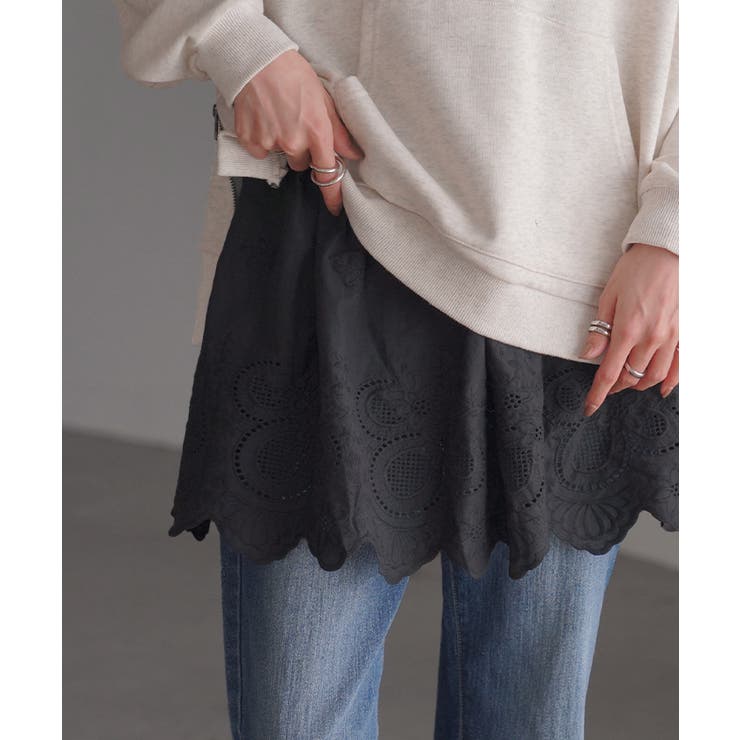 ガーデンブラック | 付け裾 レイヤード レディース | HUG.U