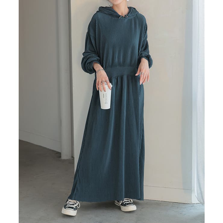 ネイビー | ワンピース プリーツ 切れる | HUG.U