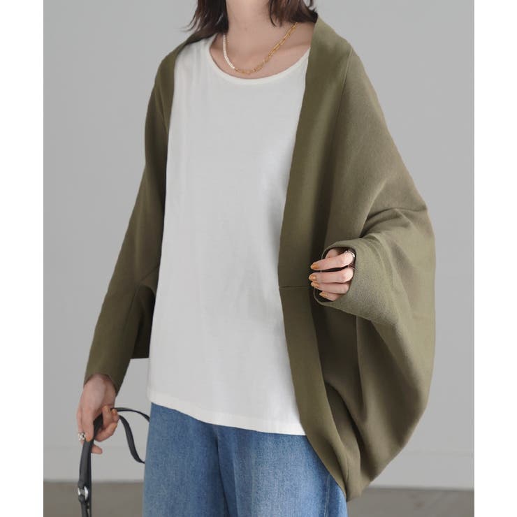 カーキ | カーディガン ニット ボレロ | HUG.U