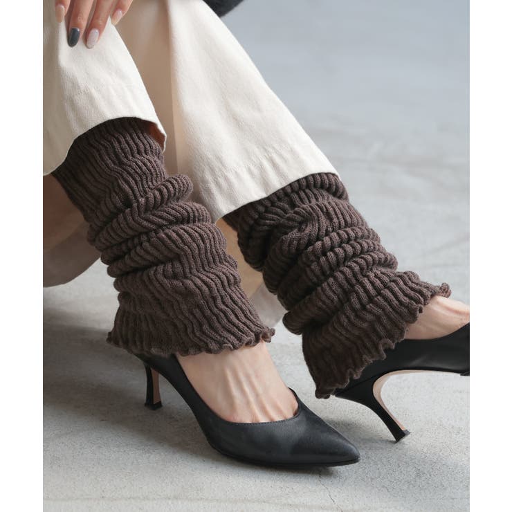 モカブラウン | レッグウォーマー 発熱 ニット | HUG.U