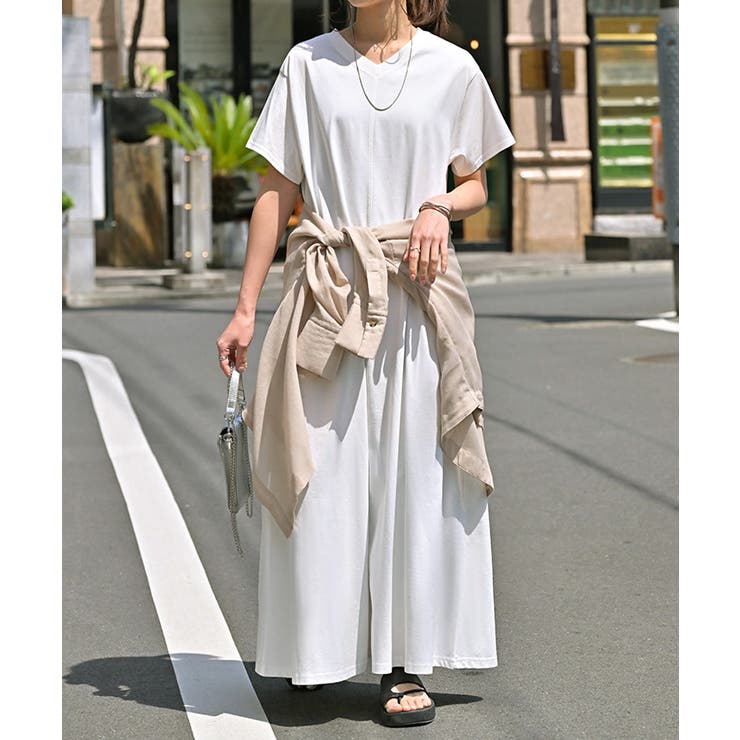 ホワイト | ワンピース Tシャツ 接触冷感 | HUG.U