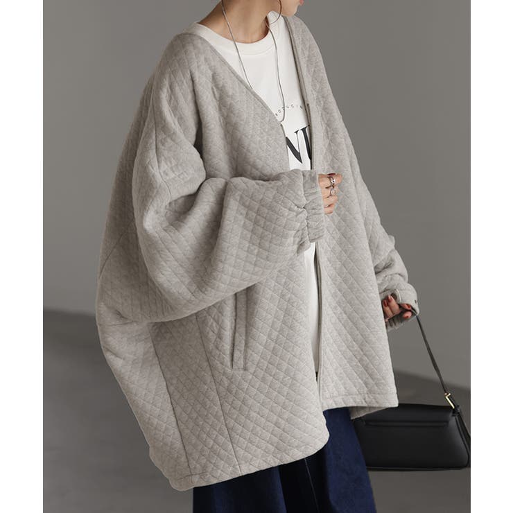 グレー | ジャケット キルティング ドルマン | HUG.U