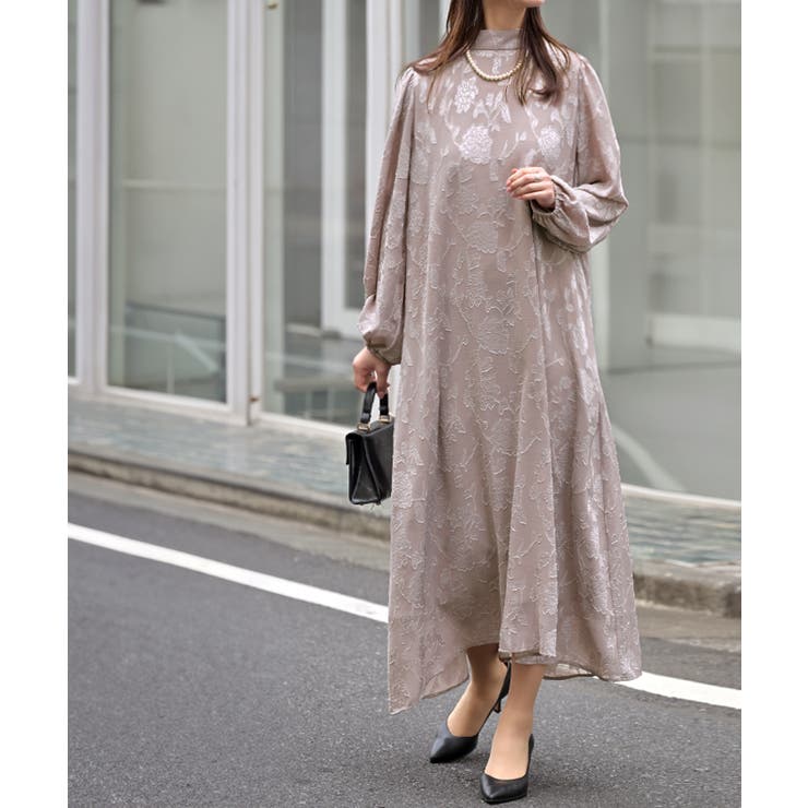 ピンクグレージュ | ワンピース 結婚式 お呼ばれ | HUG.U