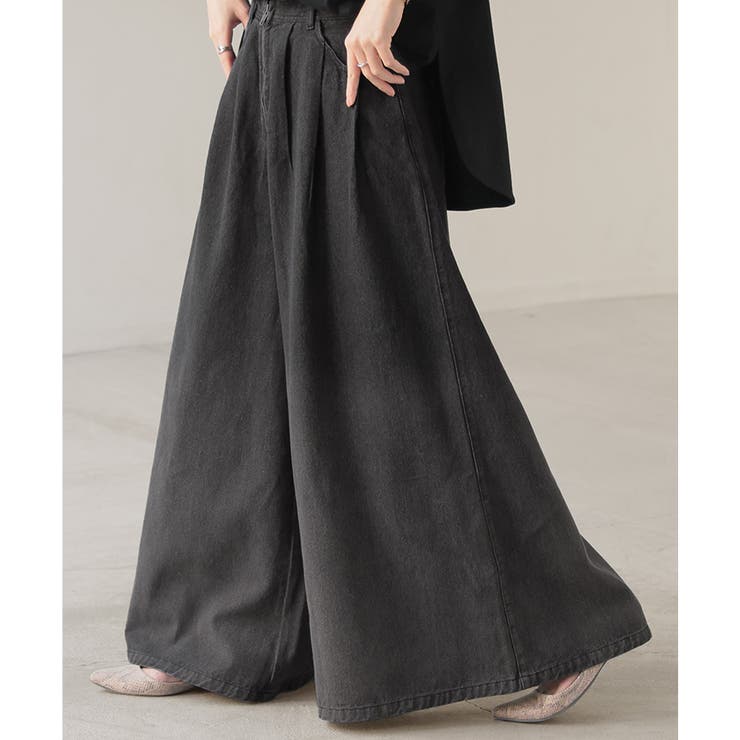 ウォッシュブラック | パンツ 超ワイド グラデ | HUG.U