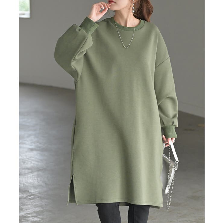 カーキ | ワンピース ダンボール チュニック | HUG.U