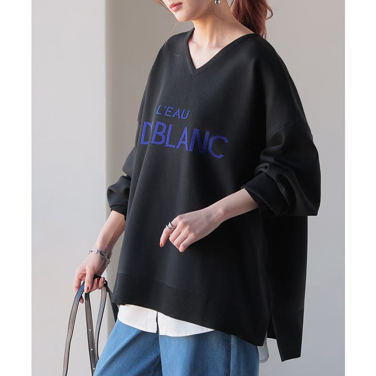 ブラック | ニット ロゴ スポンジニット | HUG.U