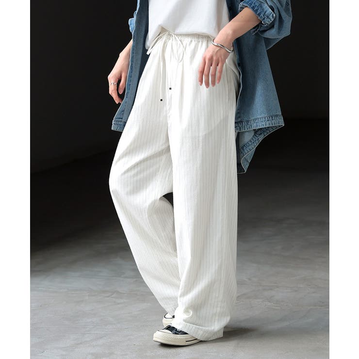 ホワイト | パンツ ワイド レディース | HUG.U