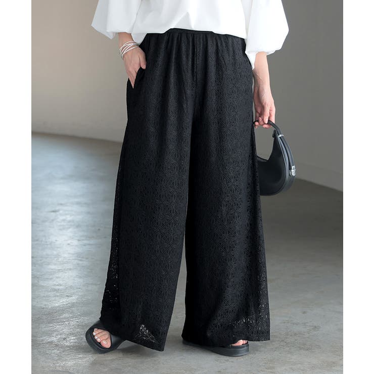 ブラック | パンツ ワイド 総 | HUG.U