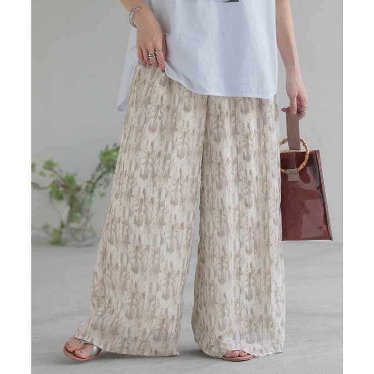 ペイントグレージュ | パンツ 柄 ワイド | HUG.U