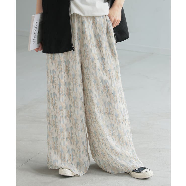 ペイントブルー | パンツ 柄 ワイド | HUG.U