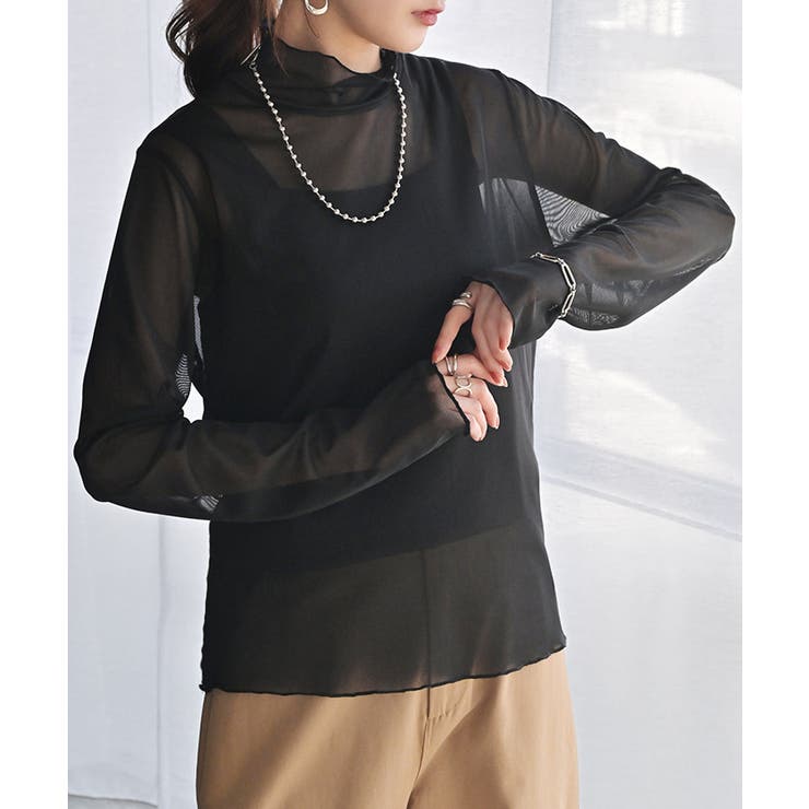 ブラック | シアートップス レイヤード インナー | HUG.U