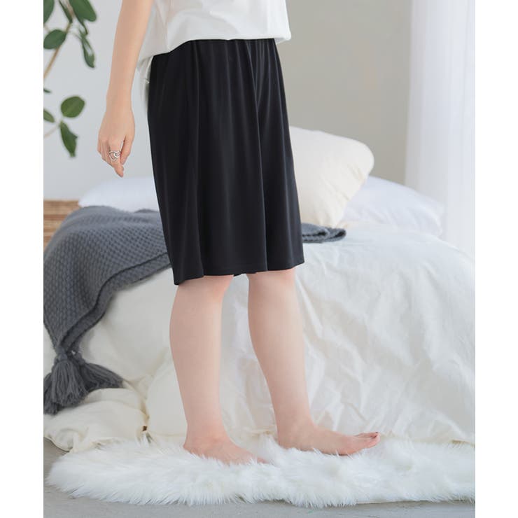 ブラック | ペチパンツ レディース レイヤード | HUG.U