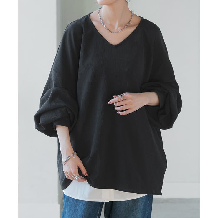 ブラック | シャツ 楊柳シャツ レディース | HUG.U