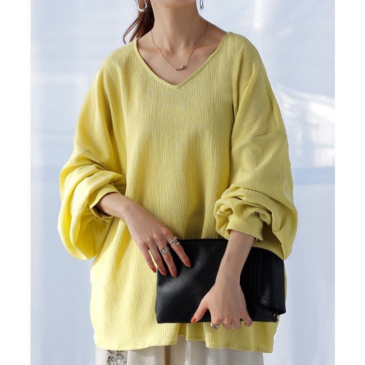 アッシュイエロー | シャツ 楊柳シャツ レディース | HUG.U