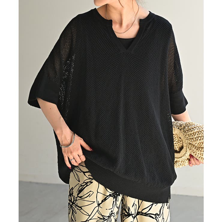 G&F Co. HUNTING INDIAN サマーニット　商品タグなし ニット サマーニット 透かし編み[品番：HHHW0005008]｜HUG.U