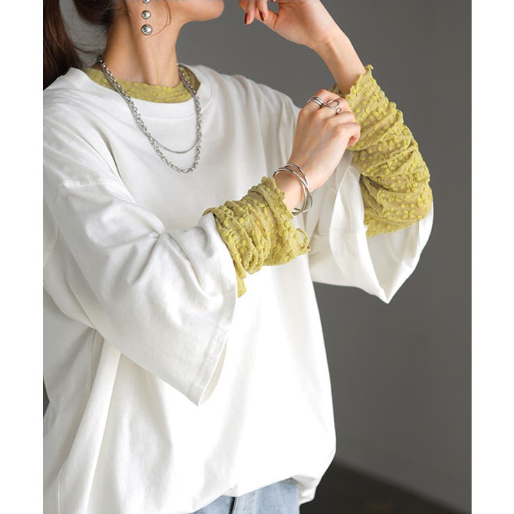 ピスタチオ | シアートップス レイヤード レース | HUG.U