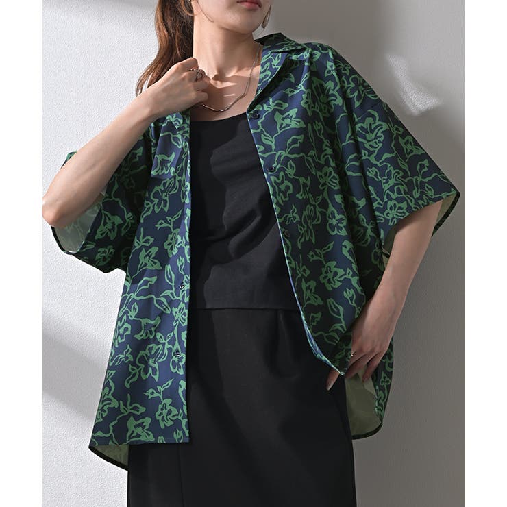 ネイビー | シャツ 柄 レディース | HUG.U