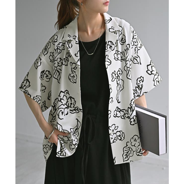 ホワイト | シャツ 柄 レディース | HUG.U