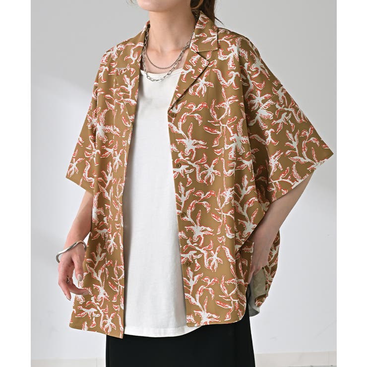 キャメル | シャツ 柄 レディース | HUG.U