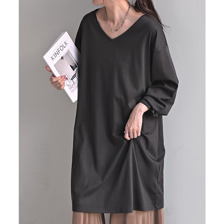 ダークグレー | チュニック ロンT 接触冷感 | HUG.U