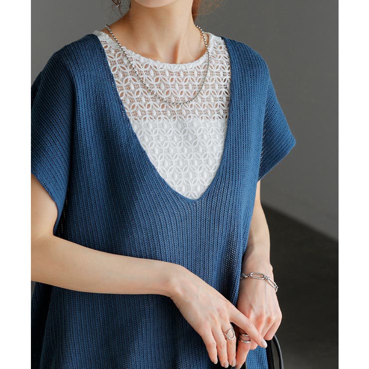 ホワイト | タンクトップ 2way レース | HUG.U