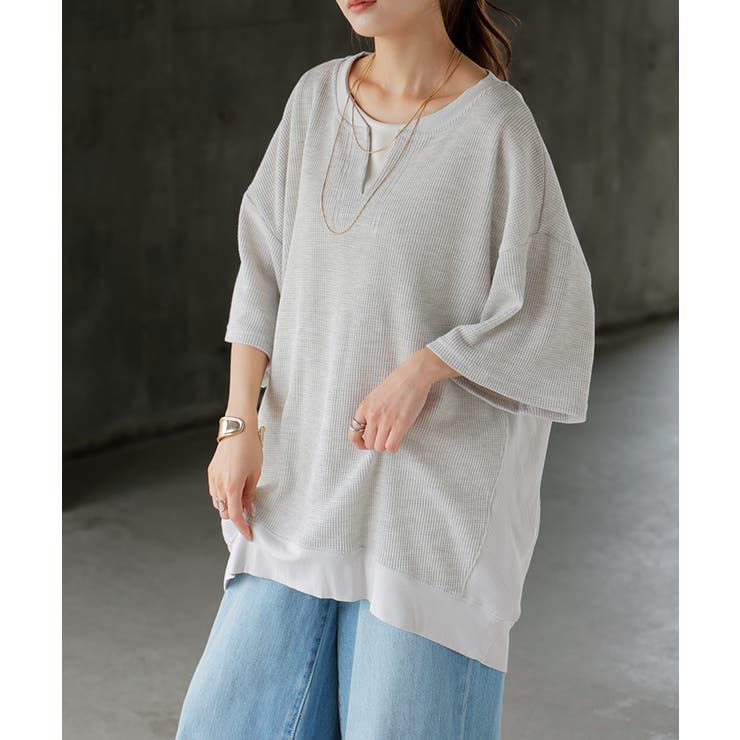 ライトグレー | Tシャツ レディース ワッフル | HUG.U