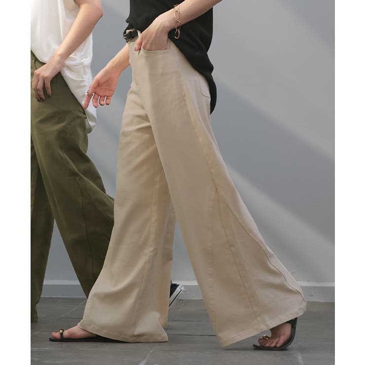 サンドベージュ | パンツ ワイド レディース | HUG.U