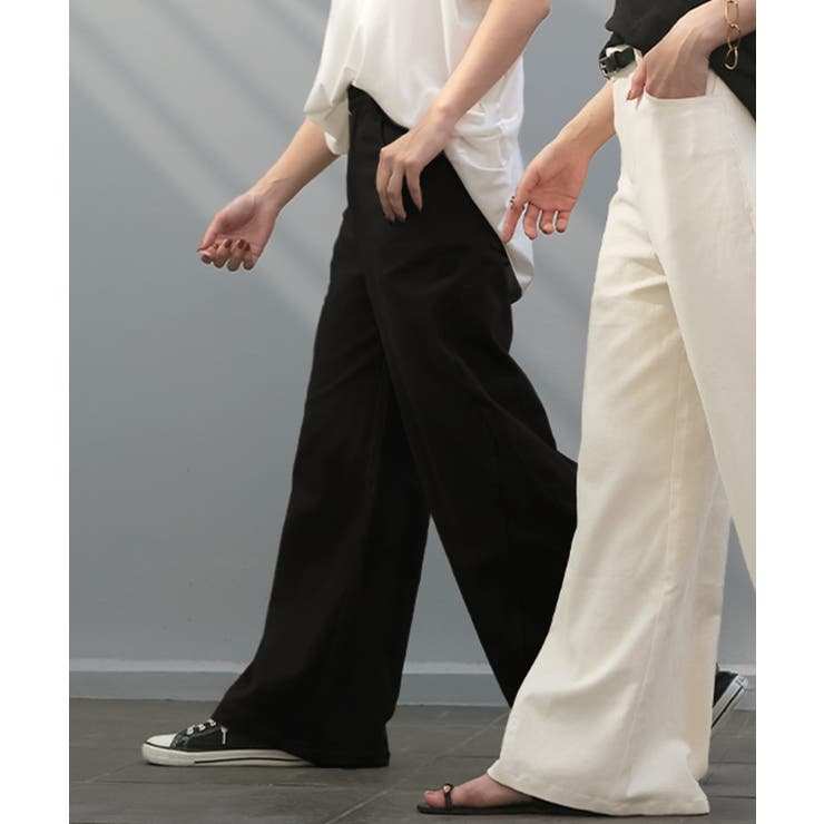 ブラック | パンツ ワイド レディース | HUG.U