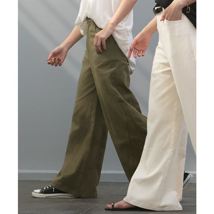 カーキ | パンツ ワイド レディース | HUG.U