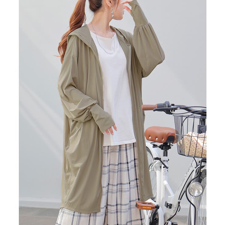 ベージュ | パーカー UVカット アウター | HUG.U