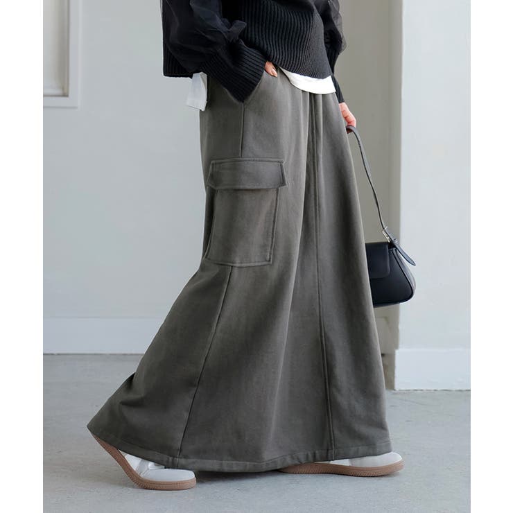 ダークグレー | スカート スウェット ロング | HUG.U