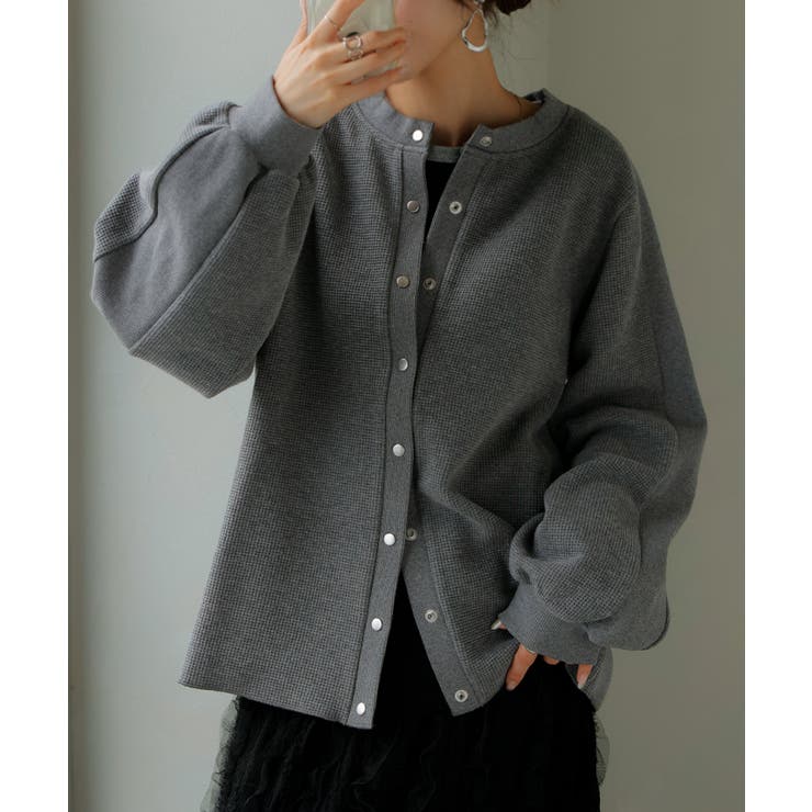 ストーングレー | カーディガン ワッフル アウター | HUG.U