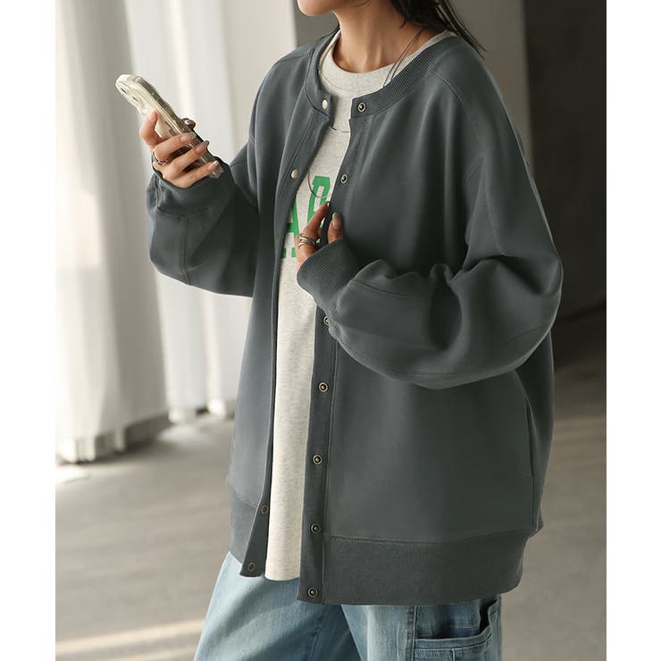 ダークグレー | カーディガン ダンボール ロング | HUG.U