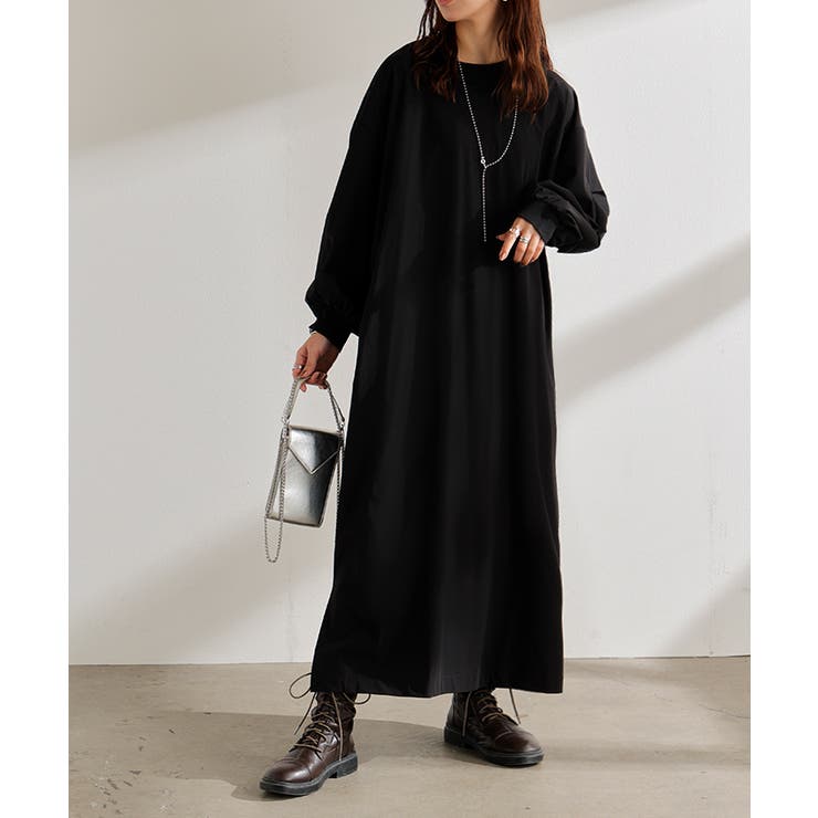 ブラック | ワンピース ロング ナイロン | HUG.U