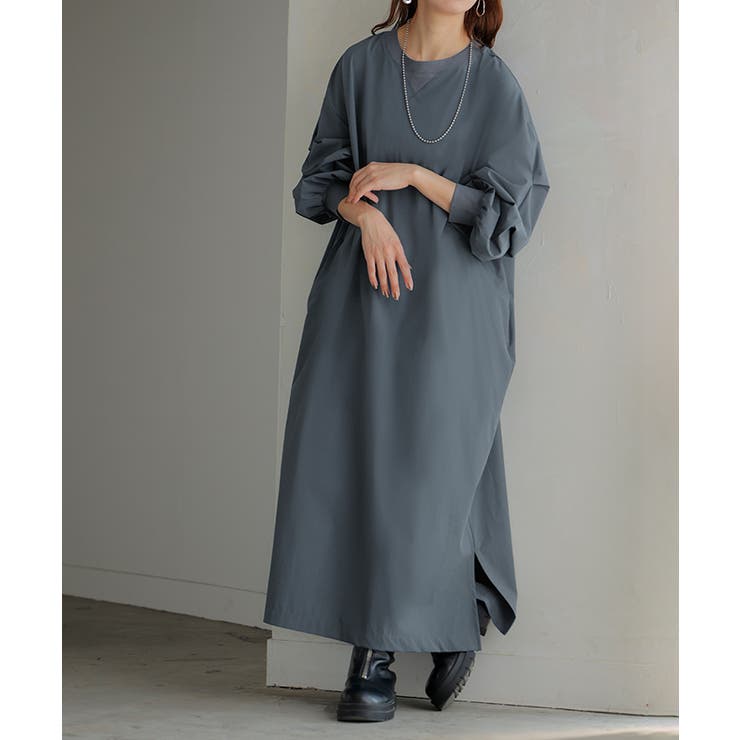 アッシュブルー | ワンピース ロング ナイロン | HUG.U