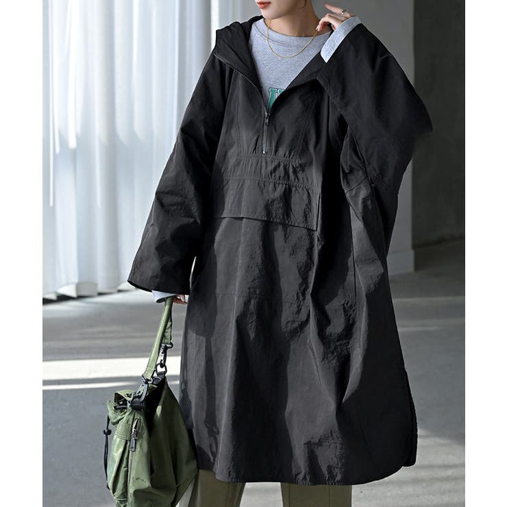 ブラック | マウンテンパーカー ロング 撥水 | HUG.U