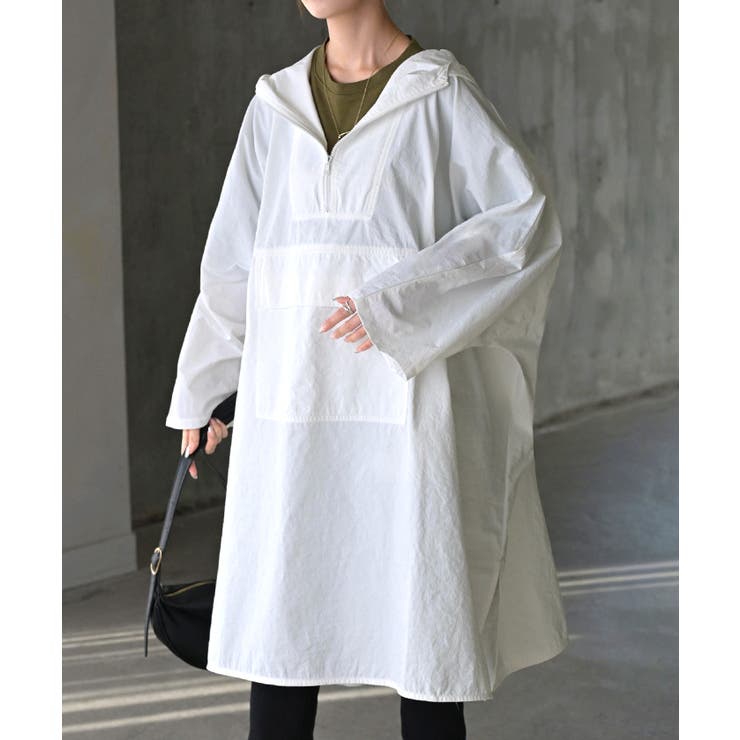 ホワイト | マウンテンパーカー ロング 撥水 | HUG.U